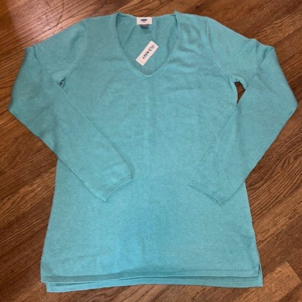 Old Navy Women's Sweater Size Large Tall, Long Sleeves, Color - Teal, BRAND NEW